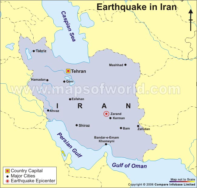 Địa điểm xảy ra động đất
