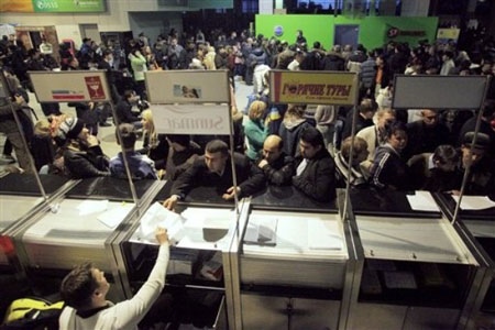 Hàng ngàn người ở sân bay Domodedovo bị mắc kẹt