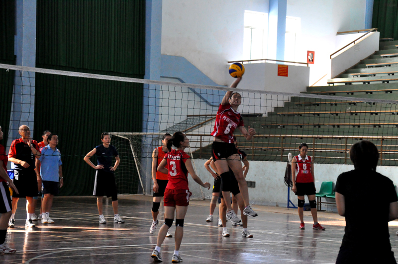 Bài tập của HLV Qiao Yu Chuan đòi hỏi sự nỗ lực của các cầu thủ