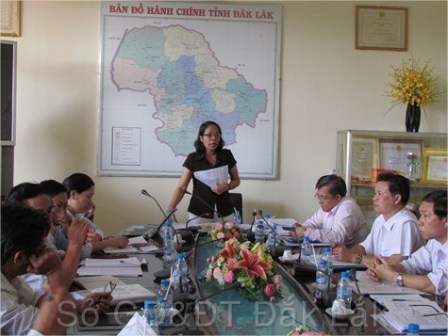 Phó Chủ tịch UBND tỉnh Mai Hoan Niê Kdăm phát biểu tại cuộc họp