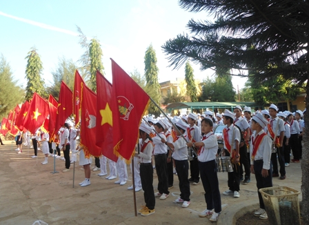 Các Liên đội về tham dự hội thi cấp huyện