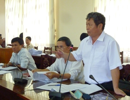 Đại biểu phát biểu ý kiến tại cuộc họp