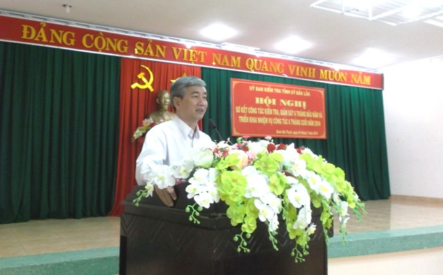 Ủy viên Ban Thường vụ Tỉnh ủy, Chủ nhiệm Ủy ban Kiểm tra Tỉnh ủy chủ trì Hội nghị.