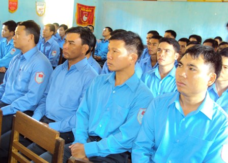 Các thành viên trong Đội K51 dự lễ xuất quân.