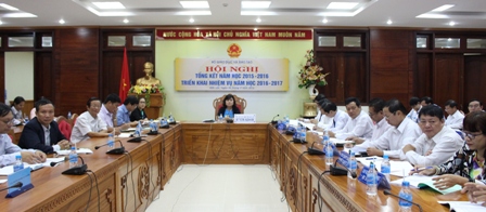 Các đại biểu tham dự Hội nghị tại điểm cầu Đắk Lắk.