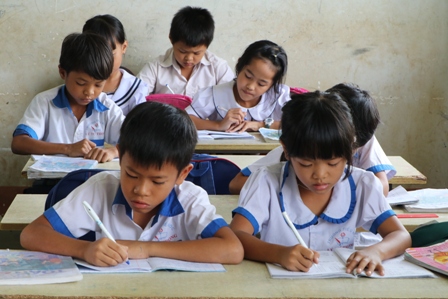 Học sinh Trường Tiểu học Lý Tự Trọng (huyện Krông Pắc). Ảnh minh họa
