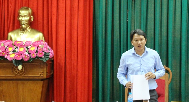 Ủy viên Dự khuyết Trung ương Đảng, Phó Chủ tịch Thường trực UBND tỉnh, Trưởng Ban chỉ đạo phát biểu tại cuộc họp