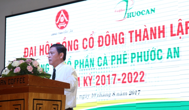 Phó Chủ tịch UBND tỉnh, Trưởng Ban Đổi mới và Phát triển doanh nghiệp phát biểu tại Đại hội