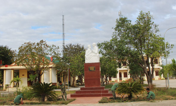 Một góc doanh trại của Đồn Biên phòng Cửa khẩu Đắk Ruê.