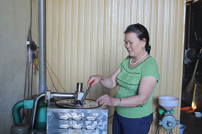 Cơ sở rang, xay cà phê của bà Nguyễn Thị Tàu.