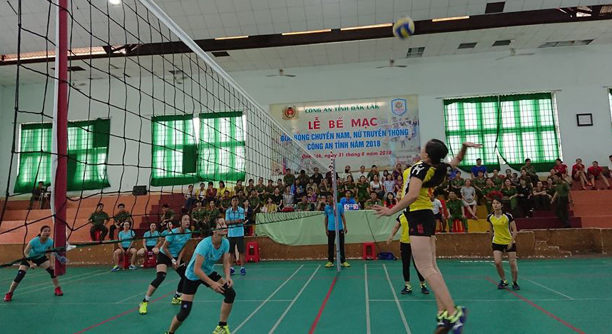 Các nữ vận động viên hào hứng tranh tài.