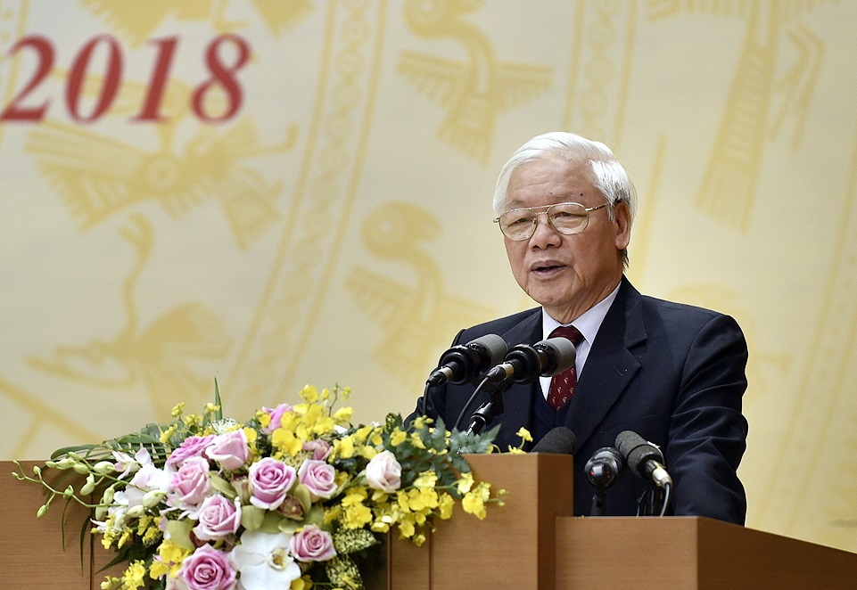 Tổng Bí thư, Chủ tịch nước Nguyễn Phú Trọng phát biểu chỉ đạo Hội nghị