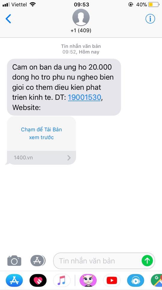 Tin nhắn ủng hộ Chương trình “Đồng hành cùng phụ nữ biên cương” (Ảnh minh họa)