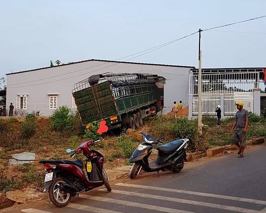 Hiện trường vụ tai nạn.