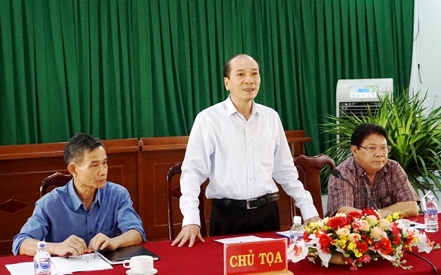 Chủ tịch UBND tỉnh Phạm Ngọc Nghị phát biểu tại buổi làm việc. 