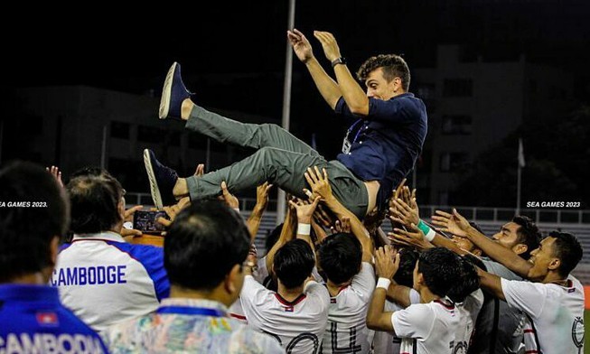 U22 đã làm nên lịch sử khi lần đầu tiên có mặt ở vòng bán kết một kỳ SEA Games. Ảnh: Internet