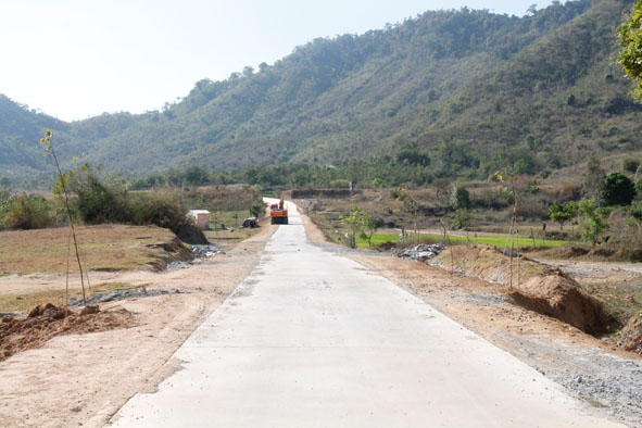 Đường liên xã Yang Tao - Đắk Liêng sắp hoàn thành đưa vào sử dụng.